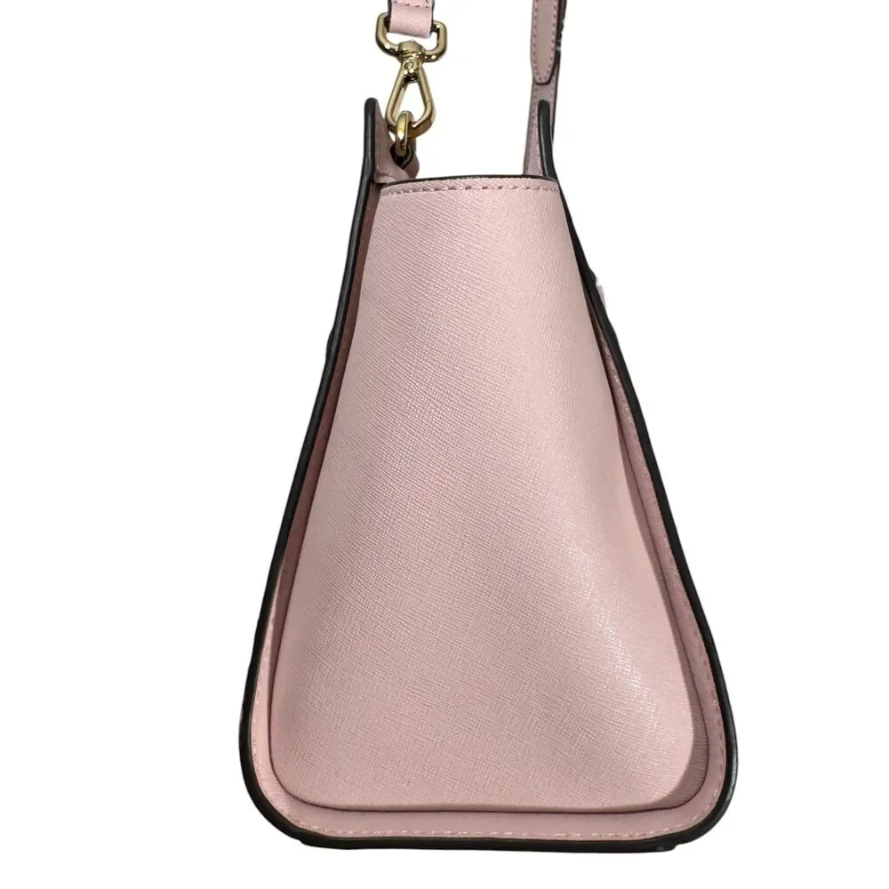 Michael Kors Selma Medium Satchel Blossom Pink Saffiano Crossbody - Picture 10 of 16